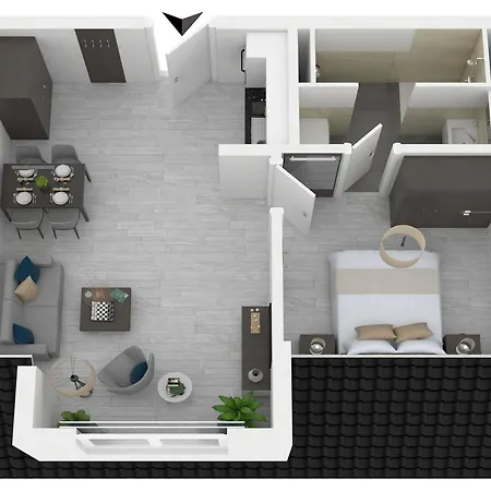 Seebadidylle - 5 Sterne Mit Traumhaftem Blick Auf Den Saaler Bodden Aus Dem Dritten Obergeschoss Apartment *
